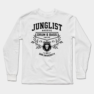 JUNGLIST  - DNB University Crest (Black) Long Sleeve T-Shirt